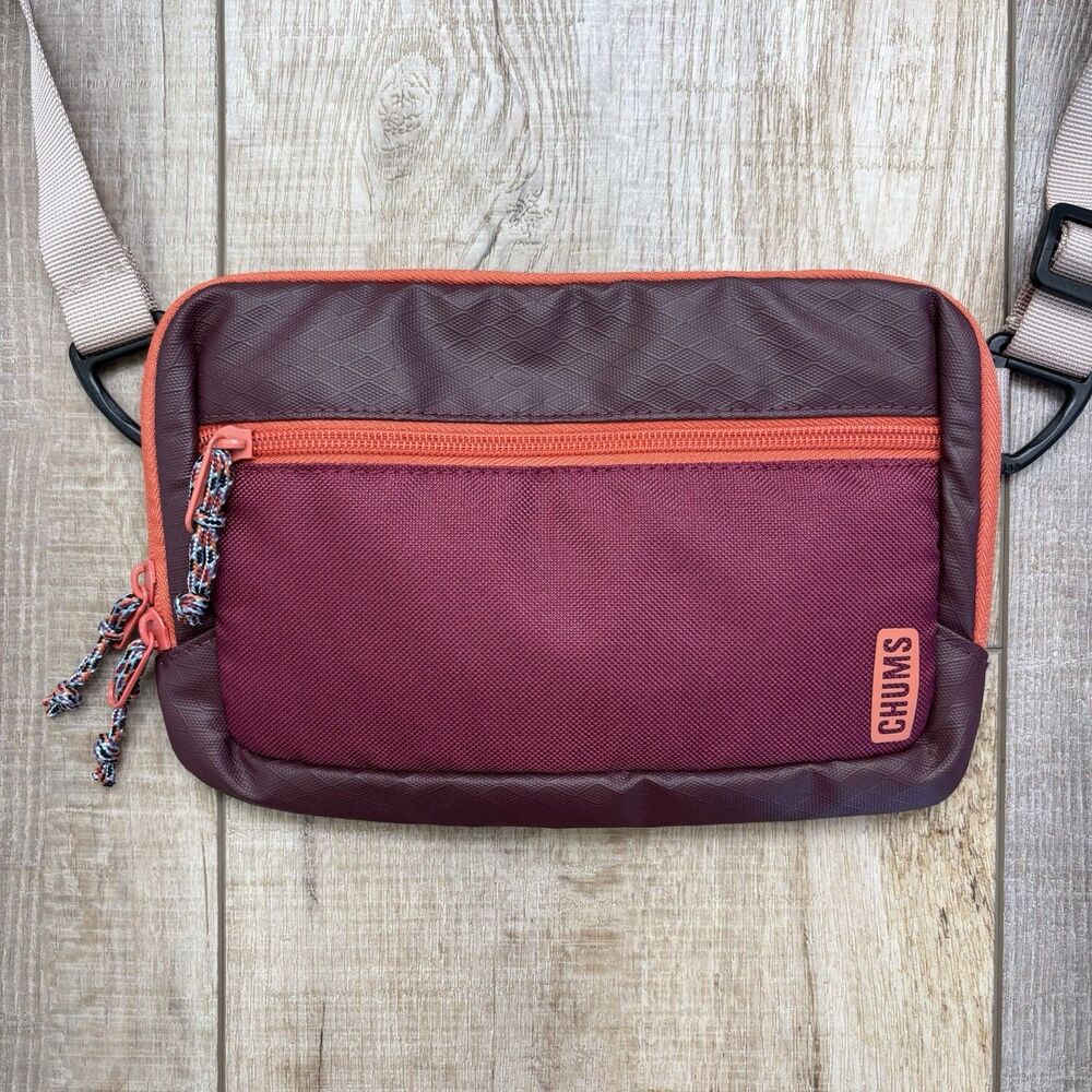 Chums Rover Cross Body Bag Hiking Outdoors Travel Trail Adjustable Brick Orange